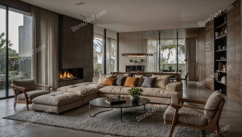 Elegant Minimalist Interior Tropical View