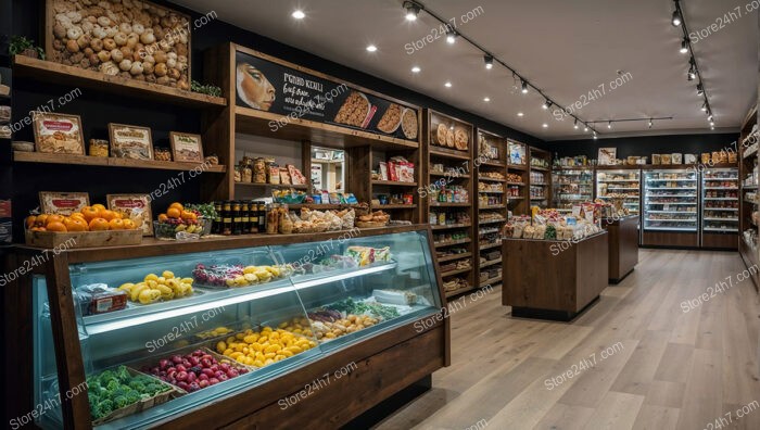 Fresh Market Grocery Store Interior