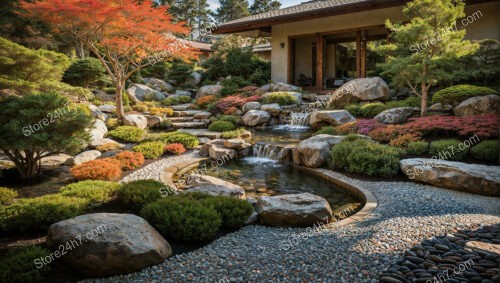 Japanese Garden Aesthetic Waterfall Design