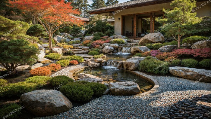 Japanese Garden Aesthetic Waterfall Design