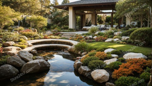 Lush Residential Landscape Serene Design