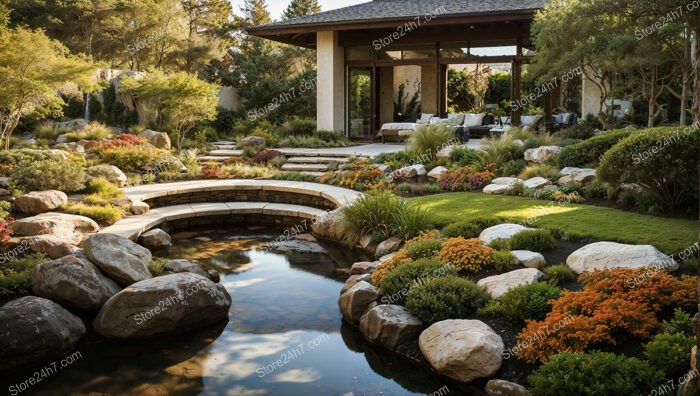 Lush Residential Landscape Serene Design