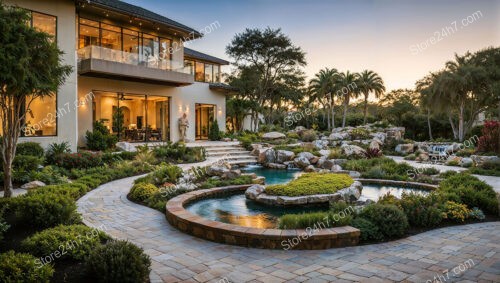 Majestic Modern Water Garden Estate