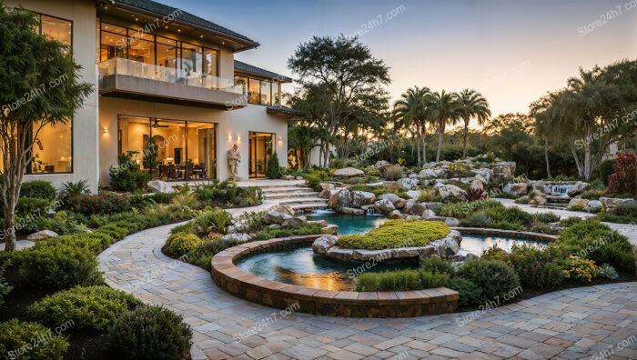 Majestic Modern Water Garden Estate