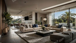 Modern Spacious Living Room Interior