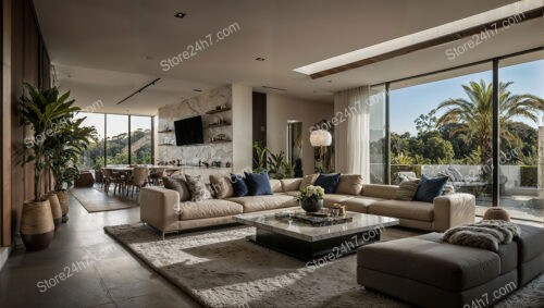 Modern Spacious Living Room Interior