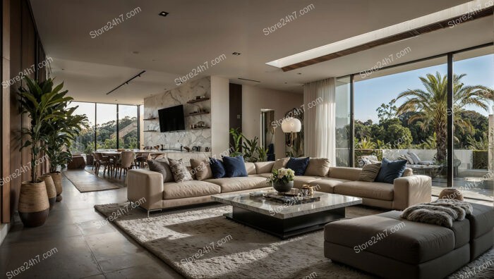 Modern Spacious Living Room Interior