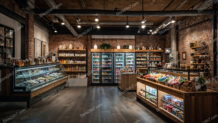 Rustic Boutique Grocery Store Interior