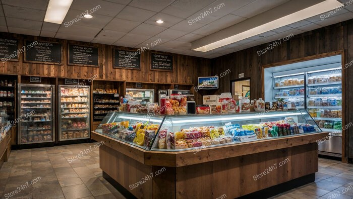 Rustic Delicatessen Counter Store Interior