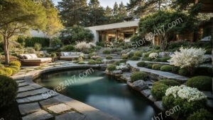 Serene Backyard Stone Pool Retreat
