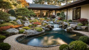 Serene Japanese Garden Pond Design