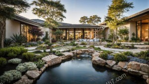 Serene Modern Home Landscaping Oasis