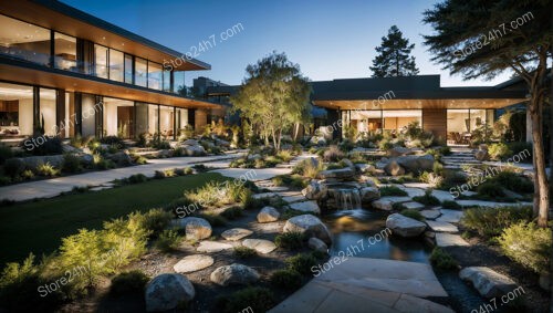 Sophisticated Landscape Design Water Harmony