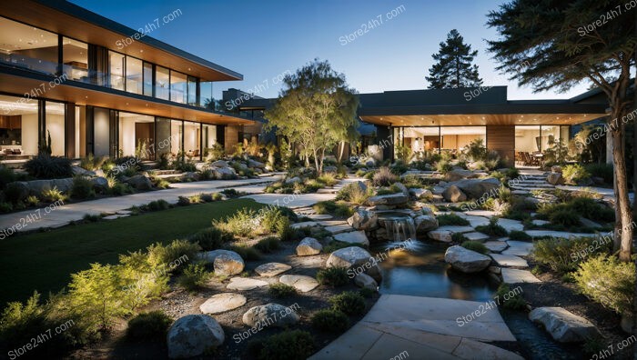 Sophisticated Landscape Design Water Harmony