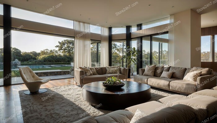 Spacious Modern Living Room View