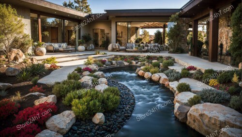 Streamlined Elegance in Garden Water Design