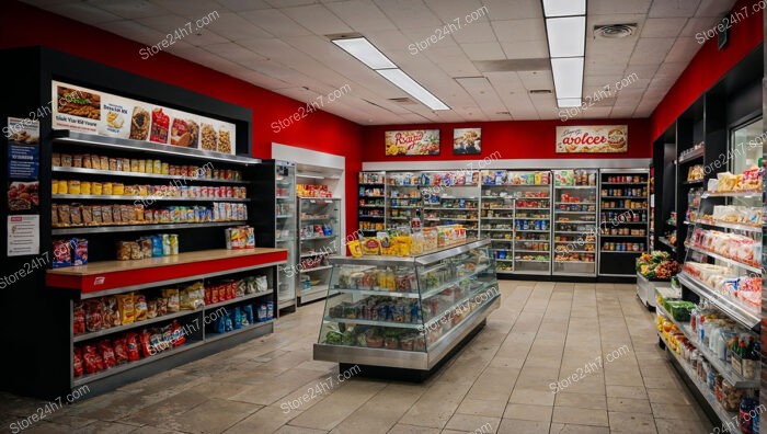 Vibrant Convenience Store Shelving Display