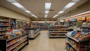 Well-Stocked Grocery Store Aisle