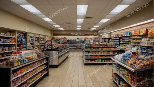 Well-Stocked Grocery Store Aisle