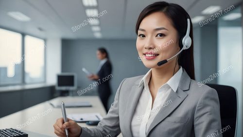 Engaged Virtual Assistant with Headset