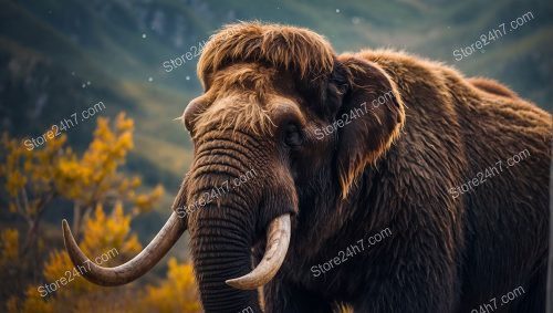 Mammoth-Elephant in Autumn Mountains