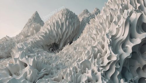 Surreal Landscape of Porcelain Folds