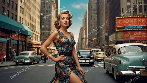 Bold Pin-Up Beauty, Vintage Manhattan