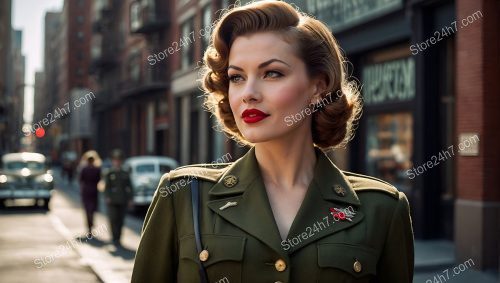 Timeless 1940s Style Army Pin-Up