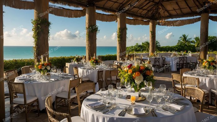 Tropical Beachfront Outdoor Catering Elegance