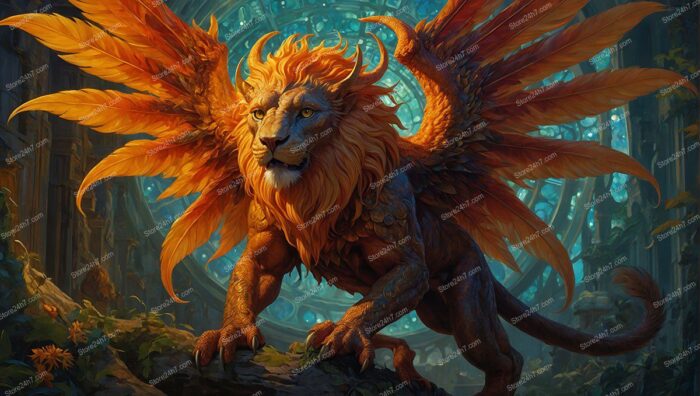 Majestic Manticore Enchanting Ruins Guardian