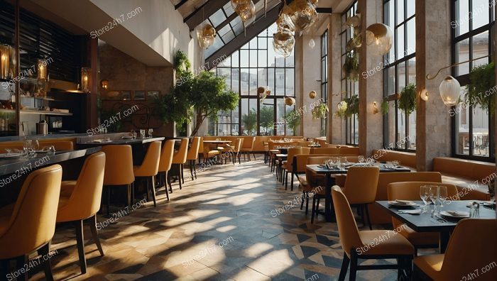 Sunlit Contemporary Elegant Dining Space
