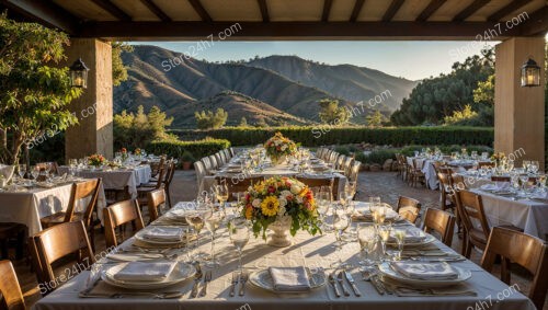 Elegant Outdoor Banquet Setup by Premier Catering Service