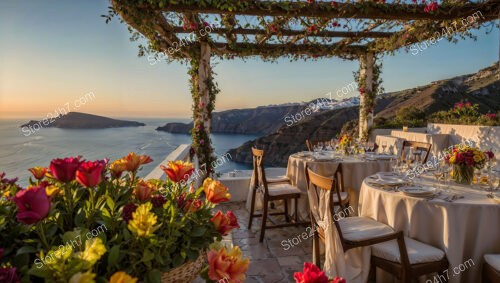 Sunset Banquet by Catering Service Overlooking Norwegian Fjords