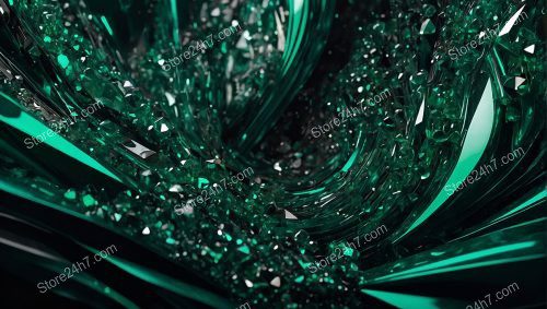 Emerald Vortex of Surreal Gems
