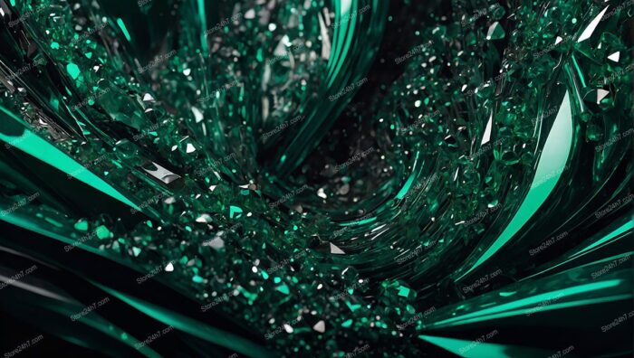 Emerald Vortex of Surreal Gems