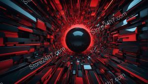 Red and Black Surreal Vortex