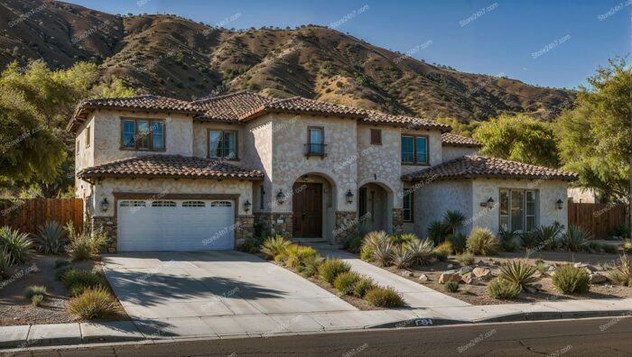 Hillside Spanish Villa with Driveway