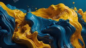 Oceanic Waves in Painted Swirls
