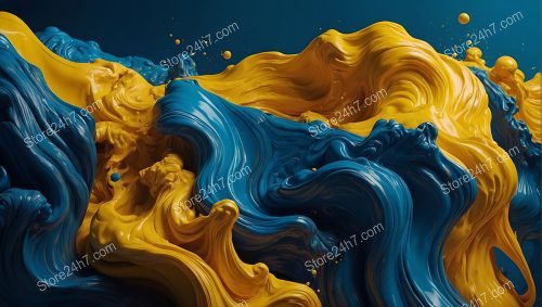 Oceanic Waves in Painted Swirls