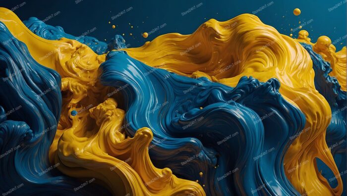 Oceanic Waves in Painted Swirls