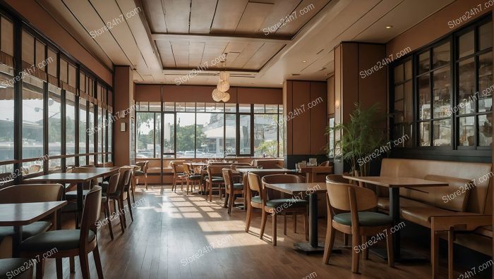 Warm Wooden Tones Cozy Restaurant