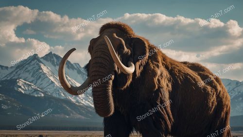 Majestic Mammoth in Mountainous Landscape