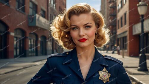 Golden Era Police Pin-Up Downtown Patrol