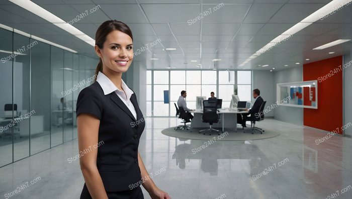 Confident Virtual Assistant in Modern Office