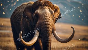 Majestic Elephant Tusks Sunset Glow