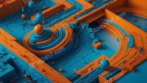 Abstract Digital Information Flow Art