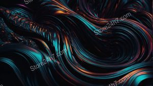 Twisting Neon Ribbons in Dark Abyss