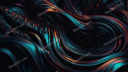 Twisting Neon Ribbons in Dark Abyss