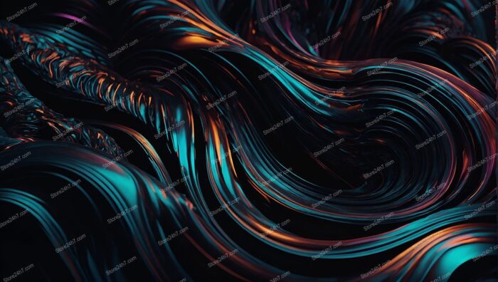 Twisting Neon Ribbons in Dark Abyss