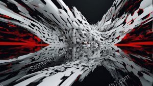 Chaotic Monochrome Maelstrom with Crimson